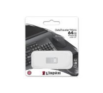 KINGSTON | USB 3.2 Flash Drive | DataTraveler micro | 64 GB | USB Type-A | Silver | (DTMC3G2/64GB)