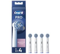 Oral-B | Replaceable toothbrush heads | EB60X-4 Sensitive Clean Pro | Heads | For adults | Number of brush heads included 4 | White (EB60X-4)