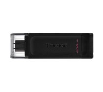 Kingston USB Flash Drive DataTraveler 70 256 GB USB 3.2 Gen 1 Type-C Black (DT70/256GB)