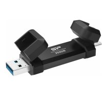 SILICON POWER USB Flash Drive 250GB USB3.2 + Type-C DS72 Black (SP250GBUC3S72VPK)