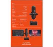 SteelSeries Alias Pro Gaming Microphone, Wired, Black SteelSeries (61597)