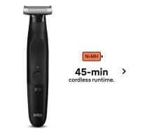 Braun Beard Trimmer | Series XT 3100 | Cordless | Number of length steps 3 | Black (XT 3100)