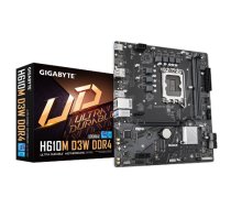 Gigabyte H610M D3W DDR4 Processor family Intel Processor socket LGA1700 DDR4 Supported hard disk drive interfaces M.2, SATA