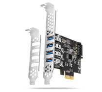 AXAGON PCI-Express card with four external USB 3.2 Gen1 ports with dual power | PCEU-43RS (PCEU-43RS)