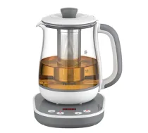 TEFAL BJ551B10 | Tea Kettle | 1400 W | 1.5 L | Glass | 360° swivel base | White/Grey (BJ551B10)