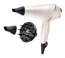 Remington | Hair Dryer | ProLuxe AC9140 | 2400 W | 3 Temperature Settings | Ionic Function | Diffuser Nozzle | White/Gold/Black (AC9140)