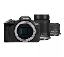 CANON | EOS R50 + RF-S 18-45mm F4.5-6.3 IS STM + RF-S 55-210mm F5-7.1 IS STM (Kit) | 24.2 MP | Image stabilization | ISO sensitivity (max) 32000 | Display diagonal 2.95" | Wi-Fi | Video recording | Automatic, manual | CMOS | Black (5811C023)