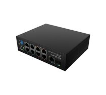 Lanberg Switch PoE 4xBT 4xAT SFP/ETH Din Unmanagment Fast Ethernet ILFE-8P-1GE-1S-120 Unmanaged Din rail, Rack