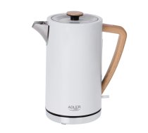 Adler | Kettle | AD 1347w | Electric | 2200 W | 1.5 L | Stainless steel | 360° swivel base | White (AD 1347 white)