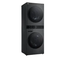 LG | Washing machine with dryer | WT1210BBF | Energy efficiency class A/C | Front loading | Washing capacity 12 kg | 1400 RPM | Depth 66 cm | Width 60 cm | Display | LED | Drying system | Drying capacity 10 kg | Steam function | Wi-Fi | Black (WT1210BBF)