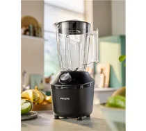 PHILIPS Blender | HR2291/01 3000 Series | Countertop | 600 W | Glass Jar | 2 L Capacity | Ice Crushing | Black (HR2291/01)