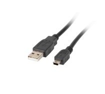 LANBERG Mini USB to USB Type-A 2.0 Cable, 1.8 m | CA-USBK-10CC-0018-BK | Mini USB to USB Type-A (CA-USBK-10CC-0018-BK)