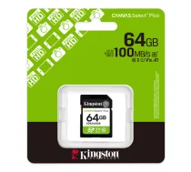 KINGSTON Canvas Select Plus | 64 GB | SD | Flash memory class Class 10, UHS-I, U1/U3, Video Class 10/30 (SDS3/64GB)