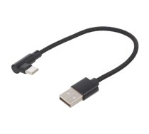 Gembird Angled USB Type-C charging and data cable | CC-USB2-AMCML-0.2M (CC-USB2-AMCML-0.2M)