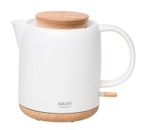 Adler Electric Kettle | AD 1304 | Electric | 1200 W | 1 L | Ceramic | 360° Swivel Base | White (AD 1304)