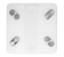 Adler Smart Bathroom Scale | AD 8186w | Maximum weight (capacity) 180 kg | Accuracy 100 g | Body Mass Index (BMI) measuring | White (AD 8186w)