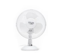 Adler | AD 7302 | Desk Fan | White | Diameter 23 cm | 2 speeds | Oscillation | 22 W (AD 7302)