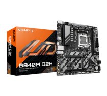 GIGABYTE B840M D2H | AMD processor family | AM5 processor socket | DDR5 | Supported hard drive interfaces: SATA, M.2 | 4 SATA connectors (B840M D2H)