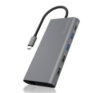 Raidsonic 12-in-1 USB Type-C dock with 100W PD | BOX IB-DK4050-CPD | Dock | 1 Ethernet LAN (RJ-45) port | 1 USB 3.0 (3.1 Gen 1) Type-C port | 2 USB 3.0 (3.1 Gen 1) ports | 2 HDMI ports | Ethernet LAN (IB-DK4050-CPD)