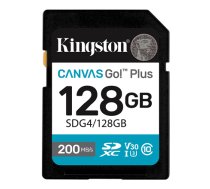 KINGSTON 128GB SDXC Canvas Go Plus Gen4 200MB/s C10 UHS-I U3 V30 (SDG4/128GB)