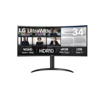 LG | 34WR55QK-B | 34" | VA | 21:9 | 100 Hz | 5 ms | 3440 x 1440 pixels | 300 cd/m² | 2 HDMI ports | 24-month warranty (34WR55QK-B.AEU)