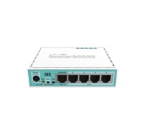 MikroTik Wired Ethernet Router (No Wi-Fi) RB750Gr3, hEX, Dual Core 880MHz CPU, 256MB RAM, 16 MB (MicroSD), 5x Gigabit LAN, USB, PCB and Voltage temperature monitor, Beeper, IP20, Plastic Case, RouterOS L4 | | Ethernet Router hEX | RB750Gr3 | No Wi-Fi | 5 Ethernet LAN (RJ-45) ports | No Mesh Support | No MU-MIMO | No mobile broadband | 1 | 12 month(s) (RB750Gr3)
