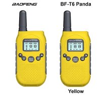 Radiostaciju komplekts Baofeng BF-T6 PMR Panda Dzeltens MLP izsū