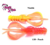 Мakšķerēšanas Вili Crazy Fish Nimble 2"(5cm) Peach peldošs Kalmārs