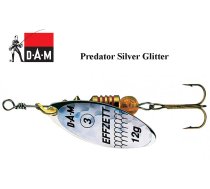Rotējošais māneklis DAM Effzett predator silver glitter 12 g