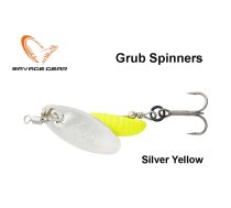 Rotējošais māneklis Savage Gear Grub Spinner Silver Yellow 2.2 g