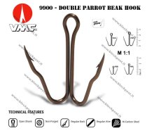 VMC 9900BZ Dubultie āķi Double Parrot Beak bronza 2