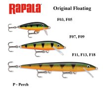 Ēsma Rapala Original Floating P - Perch 9 cm