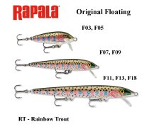 Ēsma Rapala Original Floating RT - Rainbow Trout 9 cm