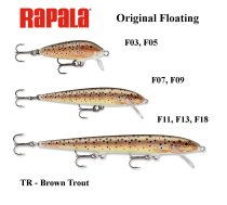 Ēsma Rapala Original Floating TR - Brown Trout 13 cm