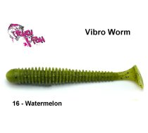 Mīkstās ēsmas Crazy Fish Vibro Worm Watermelon 5 cm