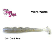 Mīkstās ēsmas Crazy Fish Vibro Worm Cold Perl 7.5 cm