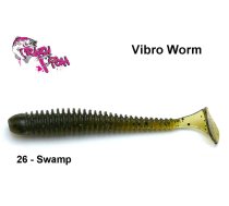 Mīkstās ēsmas Crazy Fish Vibro Worm Swamp 7.5 cm