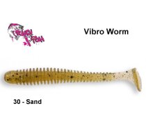 Mīkstās ēsmas Crazy Fish Vibro Worm Sand 7.5 cm