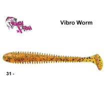 Mīkstās ēsmas Crazy Fish Vibro Worm 31 7.5 cm