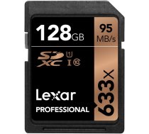 Lexar SDXC Card 128GB 633x Professional Class 10 UHS-3 (LSD128GCB1EU633)