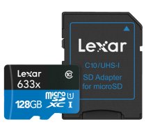 Lexar microSDXC 633x UHS-I 128GB With Adapter (LSDMI128BBEU633A)