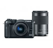 Canon EOS M6 Double Kit 15-45mm IS STM + 55-200mm IS STM Black