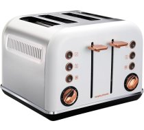 Morphy Richards Rose Gold Collection Accents White 4 Slice Toaster (242106)