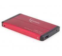 Gembird HDD/SSD Enclosure for 2.5'' SATA - USB 3.0, Aluminium, Red (EE2-U3S-2-R)