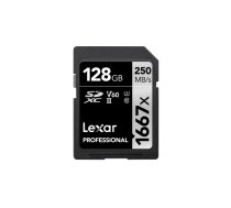 Lexar Professional 1667x SDXC 128GB Class 10, UHS-II (U3), V60, R250/W120 (LSD128CB1667)