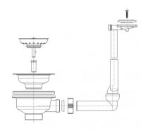 Franke manuālais 3 1/2'' ventilis (112.0006.332)