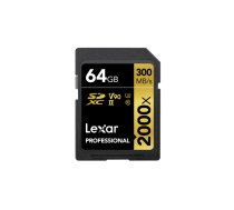 Lexar Professional 2000x SDXC UHS-II 64GB 300MB/s read 260MB/s write (LSD2000064G-BNNNG)