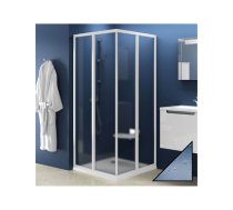 Ravak Shower Corner SRV2-80 S White + Polystyrene Pearl (14V401O211)