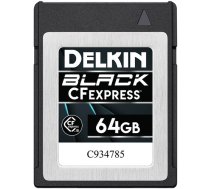 Delkin Devices CFexpress Type B BLACK 64GB Memory Card 1685MB/s Read, 1680MB/s Write (DCFXBLK64)