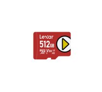 Lexar PLAY microSDXC 512GB UHS-I Card 150MB/s Read Class 10, U3, V30, A2 (LMSPLAY512G-BNNNG)